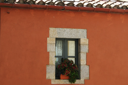 Window box in Girona in Catalunya, Spain