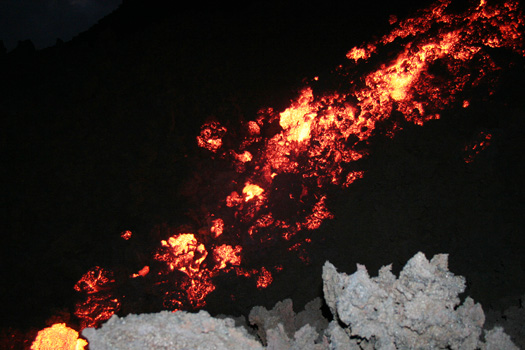 On Volcán de Pacaya near Guatemala City