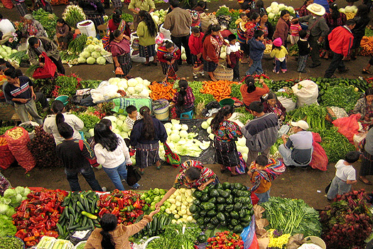 Fruit and vegetable market in Chichicastenango