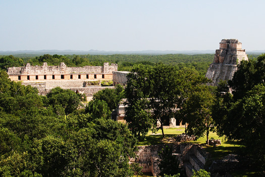 View from the Gran Pirámide towards the Nun's Quadrangle